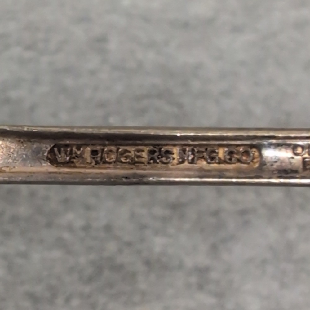Vintage Wm Rogers Mfg Co Original Rogers Silverplate Teaspoon Spoon Ornate - Picture 4 of 5